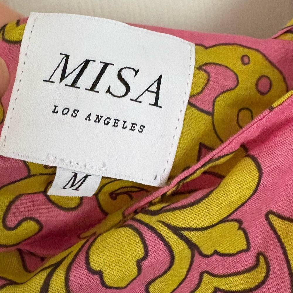 Misa Los Angeles Pink and Yellow Maxi Dress - Picture 5 of 6